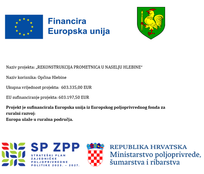 rekonstrukcija prometnice hlebine